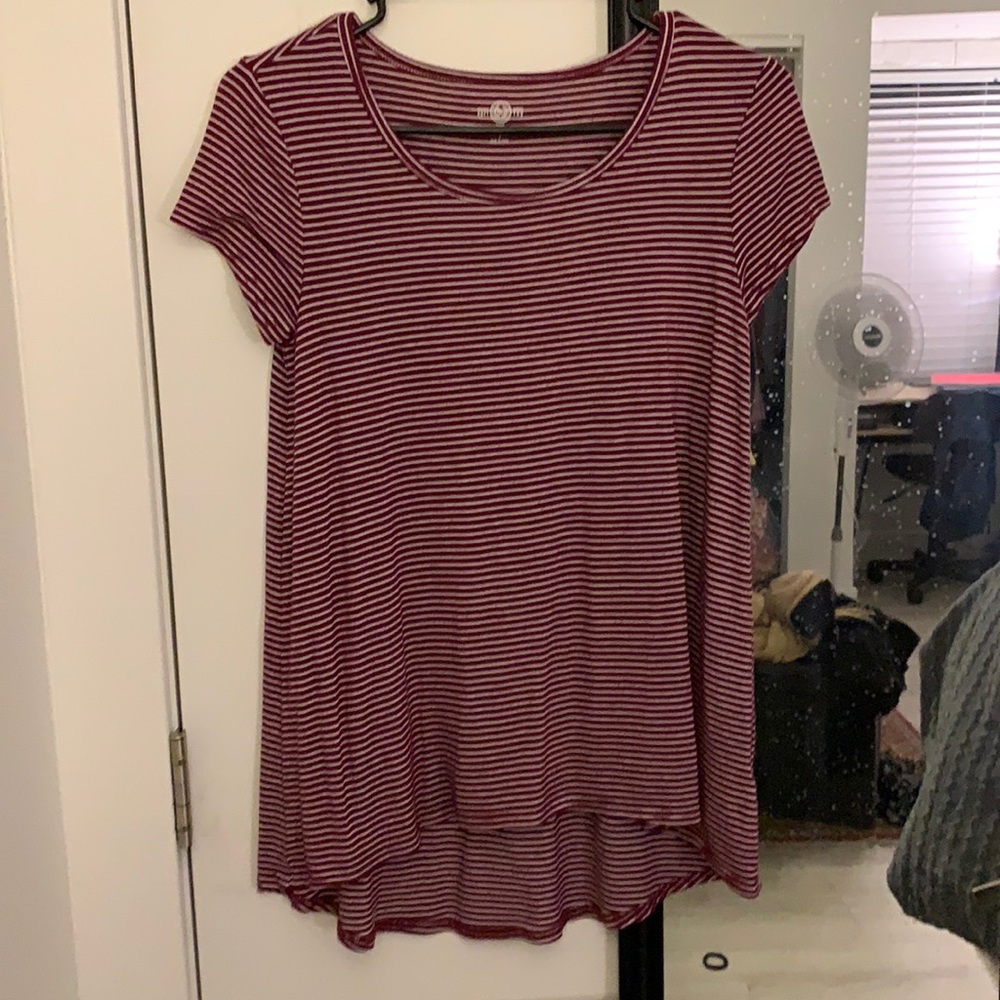 Purple striped shirt